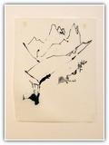 (ohne Titel) | Nr. 4338 | undatiert | Zyklus: Schweiz | Tuschfeder | 21 x 16,5 (Rahmen: 29,6 x 20)