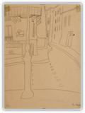 "Rue de Cardenal semaine" | Nr. 4462 | undatiert | Bleistift | 42 x 32 (Rahmen: o.PP)